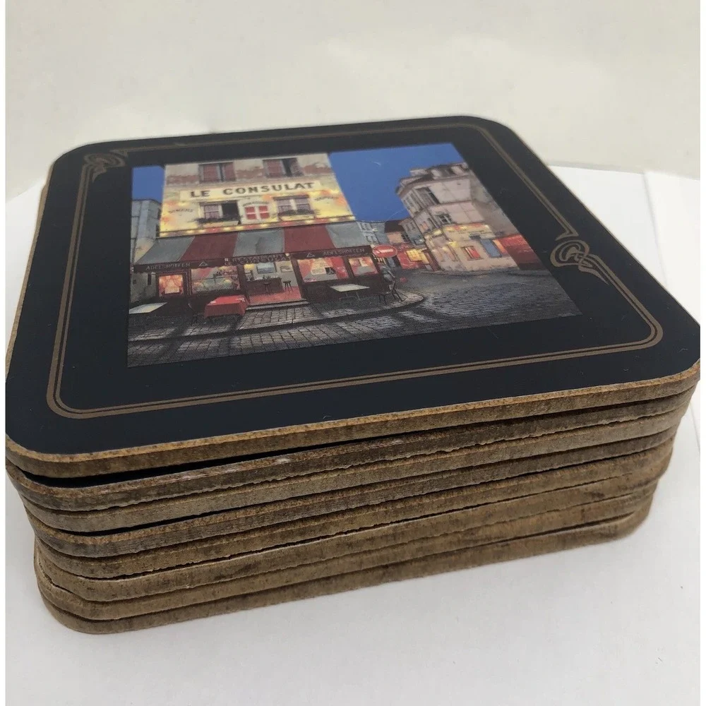 8 Vintage‎ French Landmarks Coasters Pimpernel Made In England